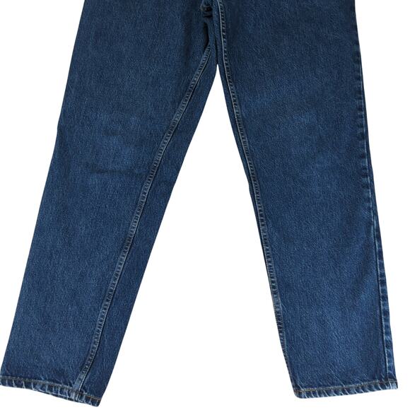 Vintage 90s Levi's 550 Relaxed Fit Tapered Leg Jeans Dark Rigid Denim Women's 14 - Picture 4 of 9